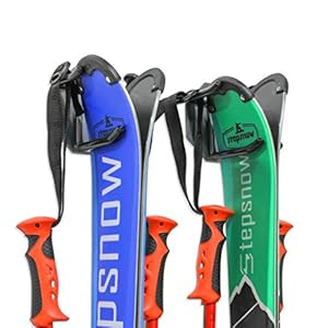 Ski Wall Mounted Rack, Holds 2 Pairs of Skis & Skiing Poles or Snowboard, for Home and Garage Storage, Wall Mounted, Heavy Duty, Rubber-Coated Hook, Set of 2 Hooks