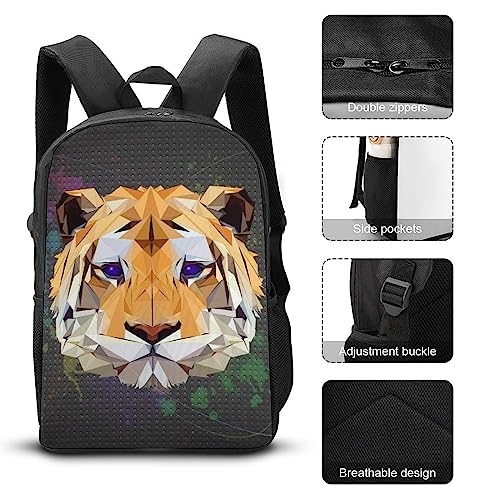 Mochila de animales tipo daypack juvenil con impresión de tigre tridimensional 4