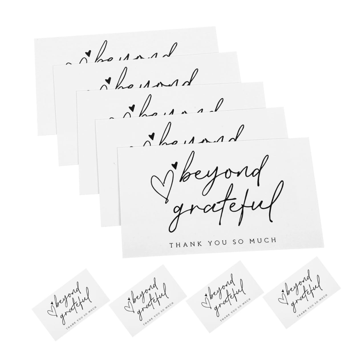 OSALADI 5 Set Biglietto Di Ringraziamento Mangia Salutare Papà Biglietti Di Auguri Elegante Divertente Floreale Tutto Pop Biglietti Di Ringraziamento Stampabili Carta 150 Pezzi * 5