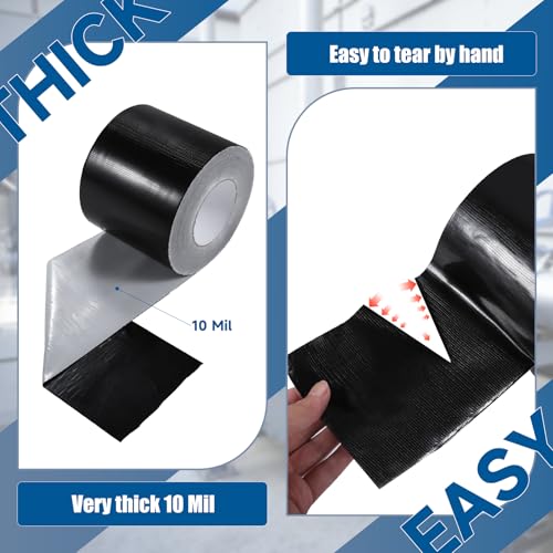 Image of Black Waterproof Repair Tape 6 Inch x 180 Ft (Pack of 2)