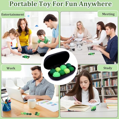 8 Stück Magnetische Fidget Toys, Magnetkugeln Anti Stress Bälle Silikon Sensorik Spielzeug, Magnet Stressball mit Silikonhülle, Anti-Stress Fidget Toy für Angst Stressabbau, Haptische Dekompression