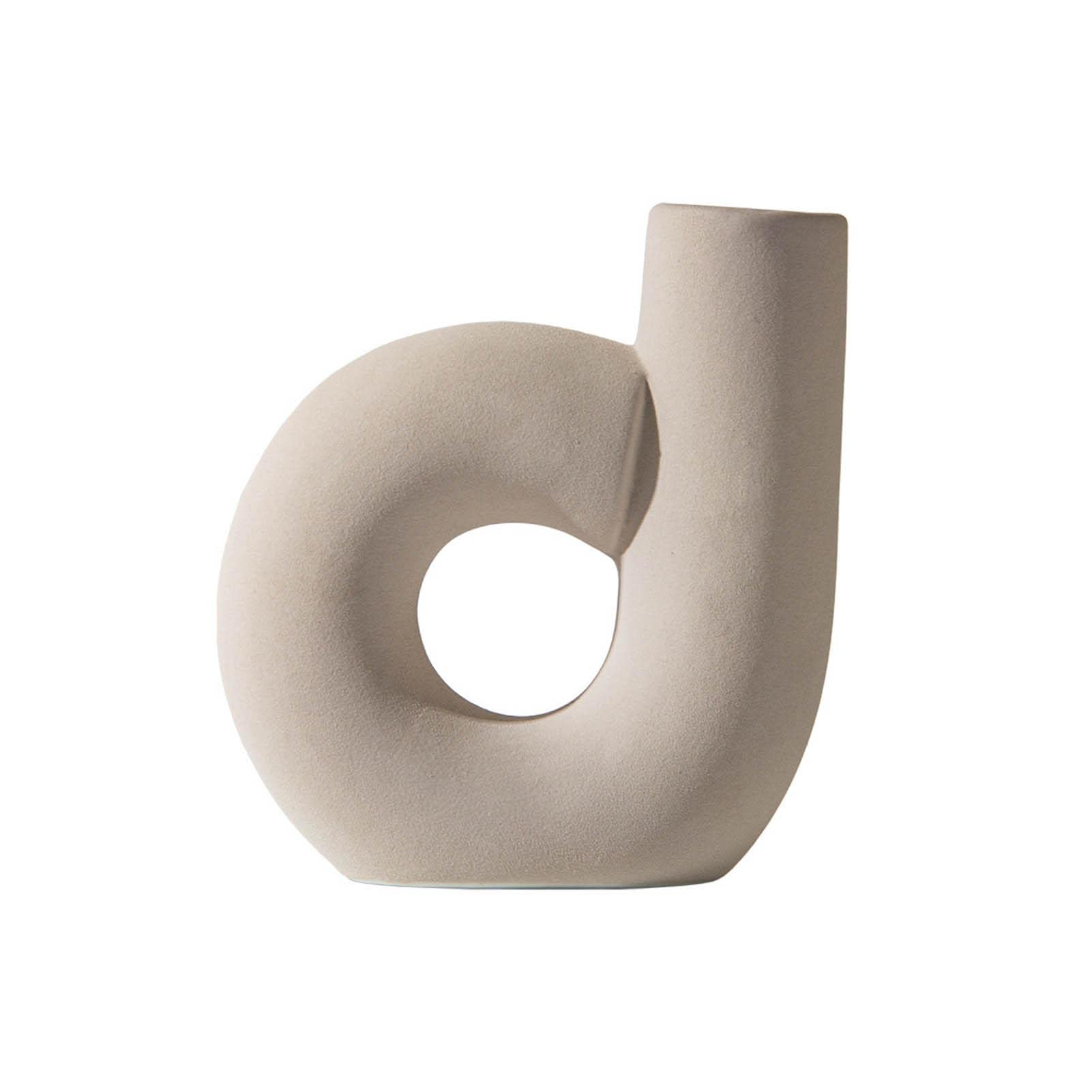 Vase artistique en céramique au design géométrique pour bureau