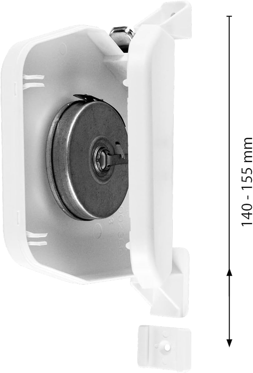 Schellenberg Screwed Coiler Mini Flexible Collapsible, White, 50153, Lochabstand 14 - 15,5 cm - Image 5