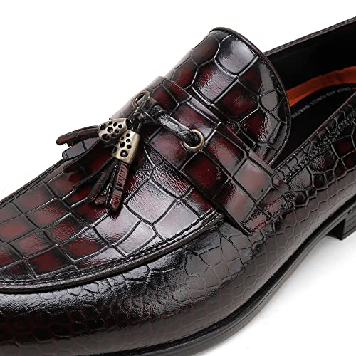 Men's Tassel Loafer, Classic Casual Dress Shoe, Black Smooth Leather Tassel Slip-on Penny Loafer for Mens2