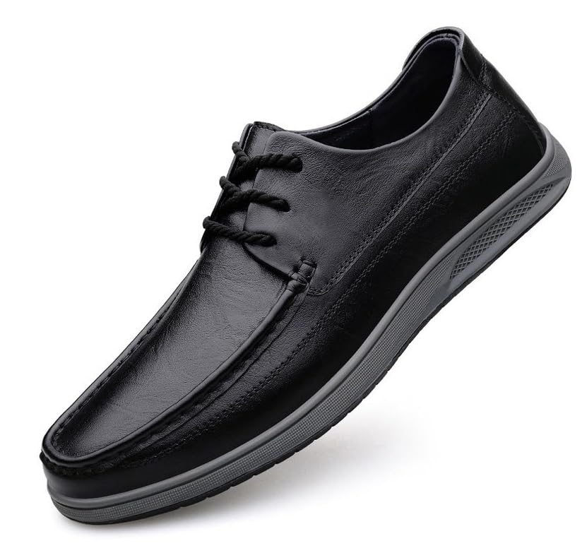 Men's Classic Leather Loafers Business Classic Lace-up Formal Dress Shoes for Men
