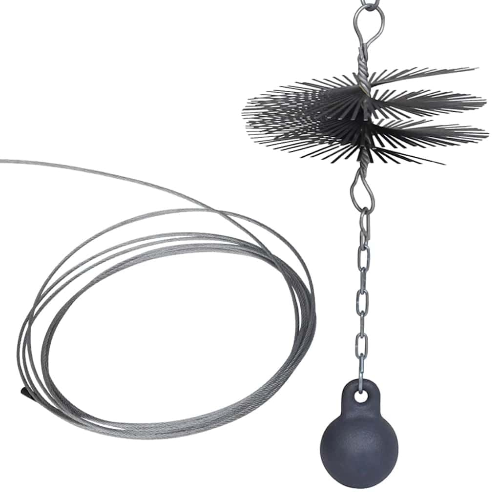 Szczotka do czyszczenia kominka, okrągła, 25 cm, szczotka do