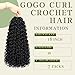 7 Packs Curly Crochet Hair for Black Women 18 Inch GOGO Curl Deep Ocean Water Wave Crochet Hair Synthetic Bohemian Beach Curl Crochet Braids Braiding Hair (18 inch, 1B)