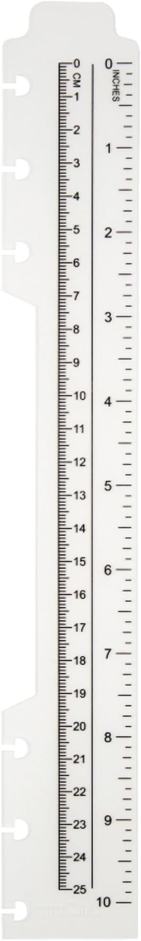 TUL Custom Note-Taking System Discbound Plastic Ruler, 10", Clear