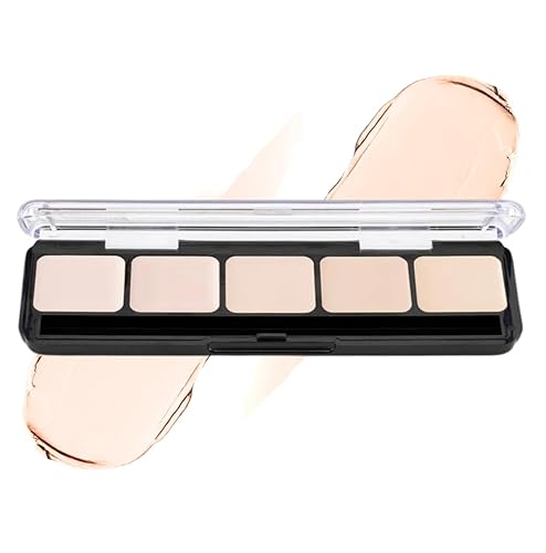 Graftobian HD Glamour Crème Foundation Palette (Ultra-Lights) - Paleta de maquillaje de 5 colores de alta definición, base en crema, corrector y