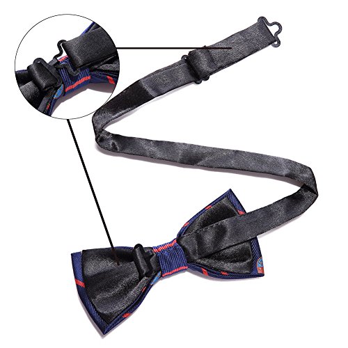 Image of AUSKY 8 PACKS Elegant Adjustable Pre-tied Bow Ties for Men Boys (1&4&5&6&8 Pack for option)