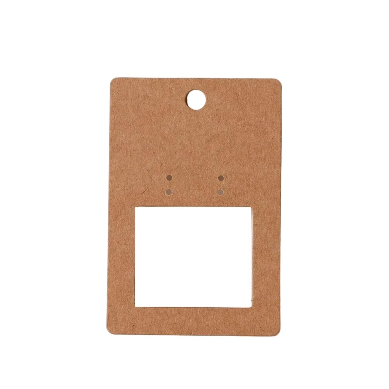FDzkrtvm Earrings Necklace Display Cards, Earring Cards 400pc 6x9cm Multicolor Self-Adhesive Bag Necklace Keychain Display(Brown)