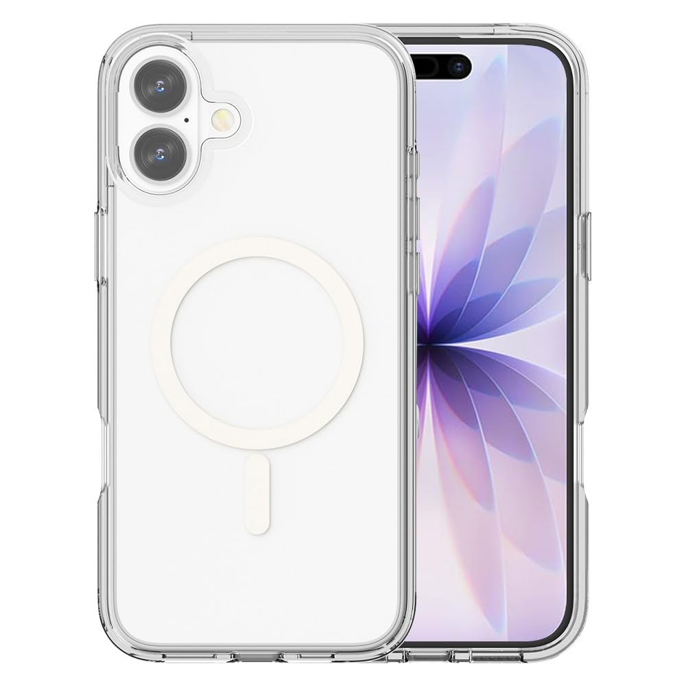 Amazon Brand-Solimo Mobile Cover for Apple iPhone 17 (Silicon Crystal Clear Slim PC & TPU, Soft & Shockproof Back Case, Magnetic Case), Clear