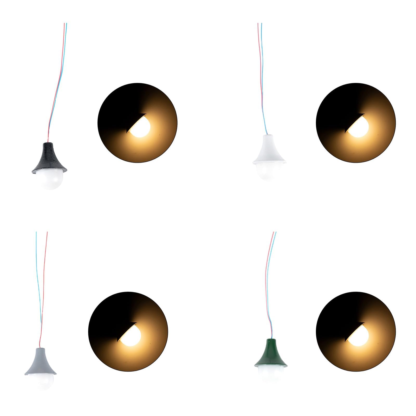 Tizuqe 10Pcs LED Ceiling Light Lamp HO Scale for Sand-Table Exercise Ceiling Lamp for Bedroom Kitchen and Bathroom