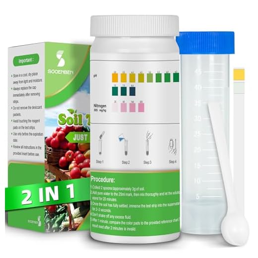 2-in-1 pH & Nitrogen Soil Test Kit, Home Soil Testing Kit for Lawns Gardening Grass Vegetables Nutrients, Soil pH Nitrogen Tester Strips Separately Sealed in Foils, Easy to Use, Rapid Results