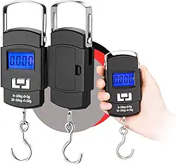 Balança Digital Peixe Pesca Gancho Pendurada De Mão Portátil Bolsa Bagagem Mala Até 50kg