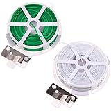 Cosmos ® 2 Pack 164 Feet(50M) Sturdy Plastic Garden Plant Twist Tie with Cutter