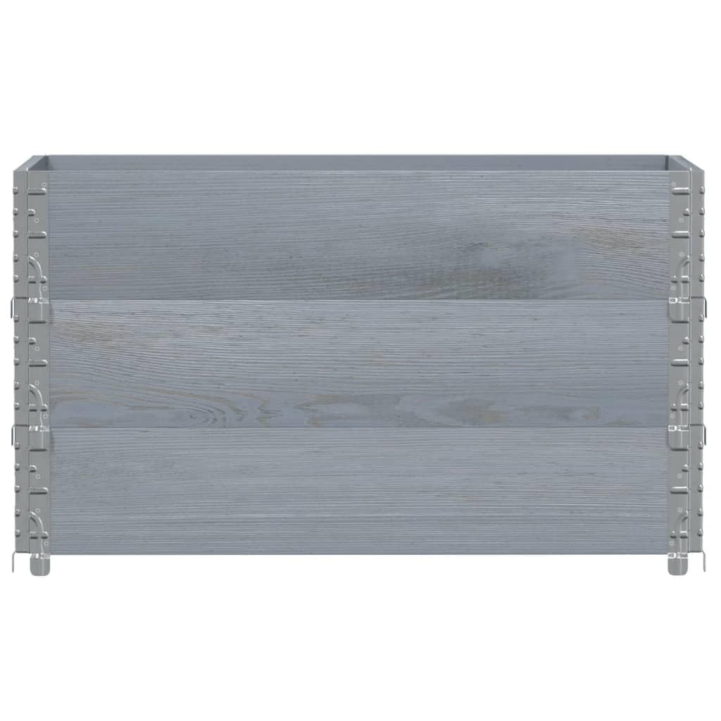 Paretali per Pallet 3pz Grigi 100x50cm Legno Massello di Pino, Commercio e Industria,Movimentazione di Materiali,Pianali di carico e Pallet, 20.4kg-3295372