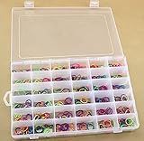 SENREAL 36 Grid Clear Plastic Adjustable Craft Beads Jewelry Sewing Storage Box Case Organizer Container Divider Portable Electronics Parts Gadgets Tool Storage Box
