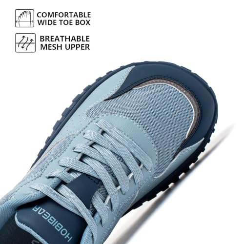 Image of HOBIBEAR Unisex Barefoot Shoes, Wide Toe Box, Lightweight Walking Sneakers | Roomy Toe Box,No Arch Support,Breathable Canvas,Flexible Non-Slip Sole,Machine Washable,Lace-Up,Walking,Daily Wear