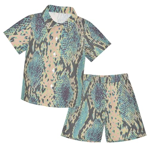 Image of Sunflower Floral Yellow Black Short Sleeve Hawaiian Button Down Shirts and Short Sets for Boys Toddler Summer Outfits