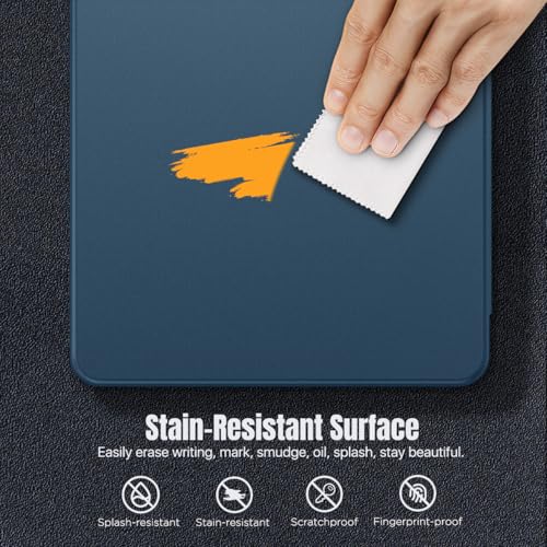 Image of MoKo Clear Case for Samsung Galaxy Tab A11+ Plus 5G 11 Inch 2026, Navy Blue | Magnetic Multi-Angle Stand, Built-in Screen Protector, Auto Wake /Sleep, Stain-Resistant Surface, 3-layer Rock-solid Shield
