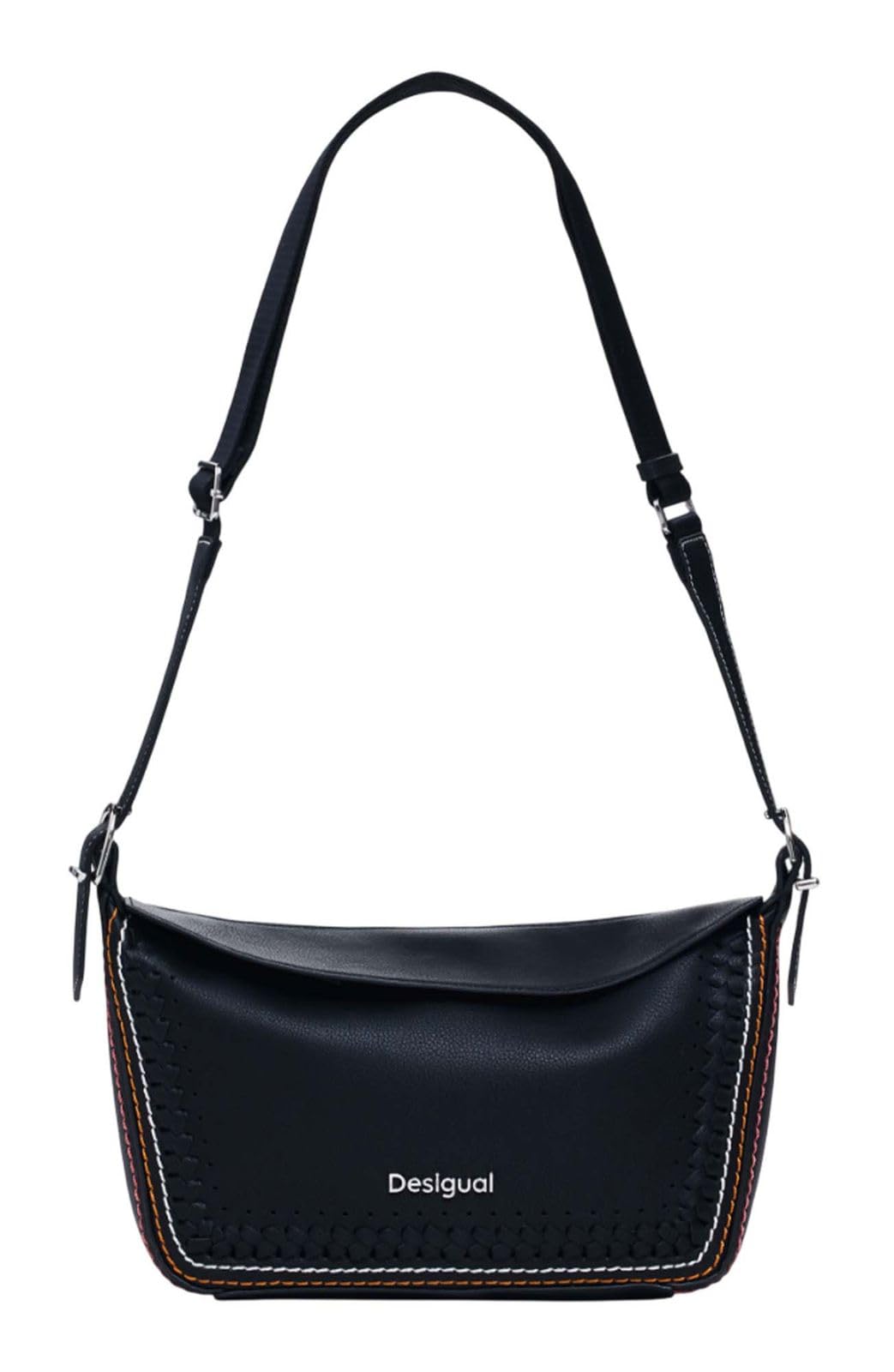 Desigual bolso de hombro bolso bandolera Munich Trama Shoulder Bag Black negro