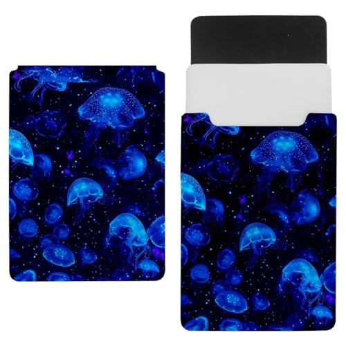 Evita arañazos con la funda para portátil de 35.1 x 25.9 cm de medusas azules antichoque 1