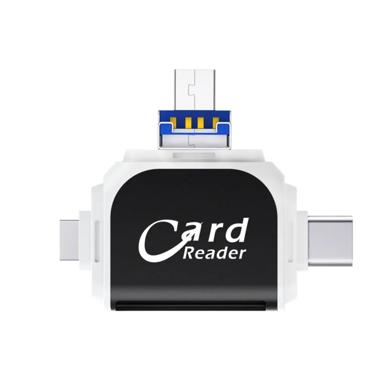 FK 4-in-1 Universal High-Speed Memory Card Reader Adapter - USB 3.0, USB-C (Type-C) & Micro USB OTG Hub for SD & Micro SD TF Cards - Compatible with Laptops, Smartphones, Tablets & Cameras-picture-16