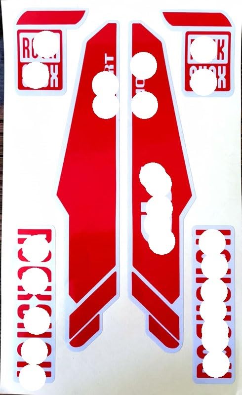 CKryzillix Bike Stickers,Mtb Stickers 2 Pcs Reflective Mountain Bike Frame Stickers Bicycle Fork Sticker(Reflective red)