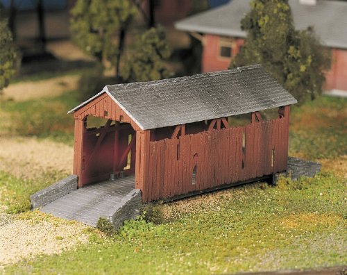 Bachmann 45992 O-Scale Covered Bridge Plasticville Snap KIT Easy Assembly