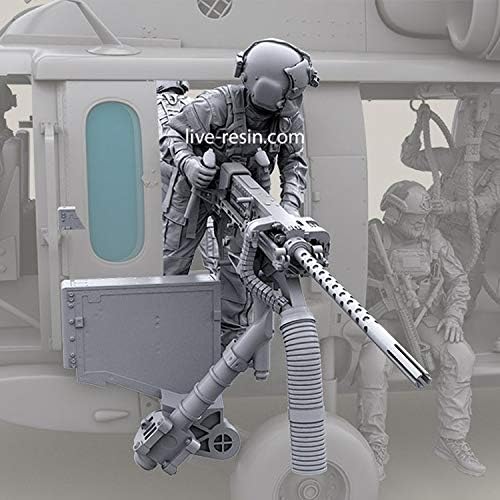 Miniatura 2 de PANGCHENG 135 Pave Hawk Helicóptero Crew Set, Resina Modelo Soldado GK, tema militar moderno, sin montar y sin pintar kit