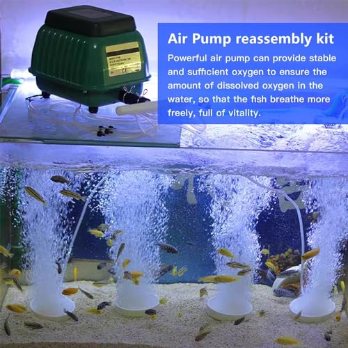 Image of New for HP60 /80 Air Pump Rebuild Complete Kit for Hiblow for HP 80, for HP 60 Aerators, for HP-80-0110, with White Switch
