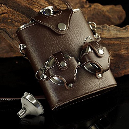 Mealivos 18 oz Stainless Steel Hip Flask Pocket Bottle for Whiskey Liquor Wine