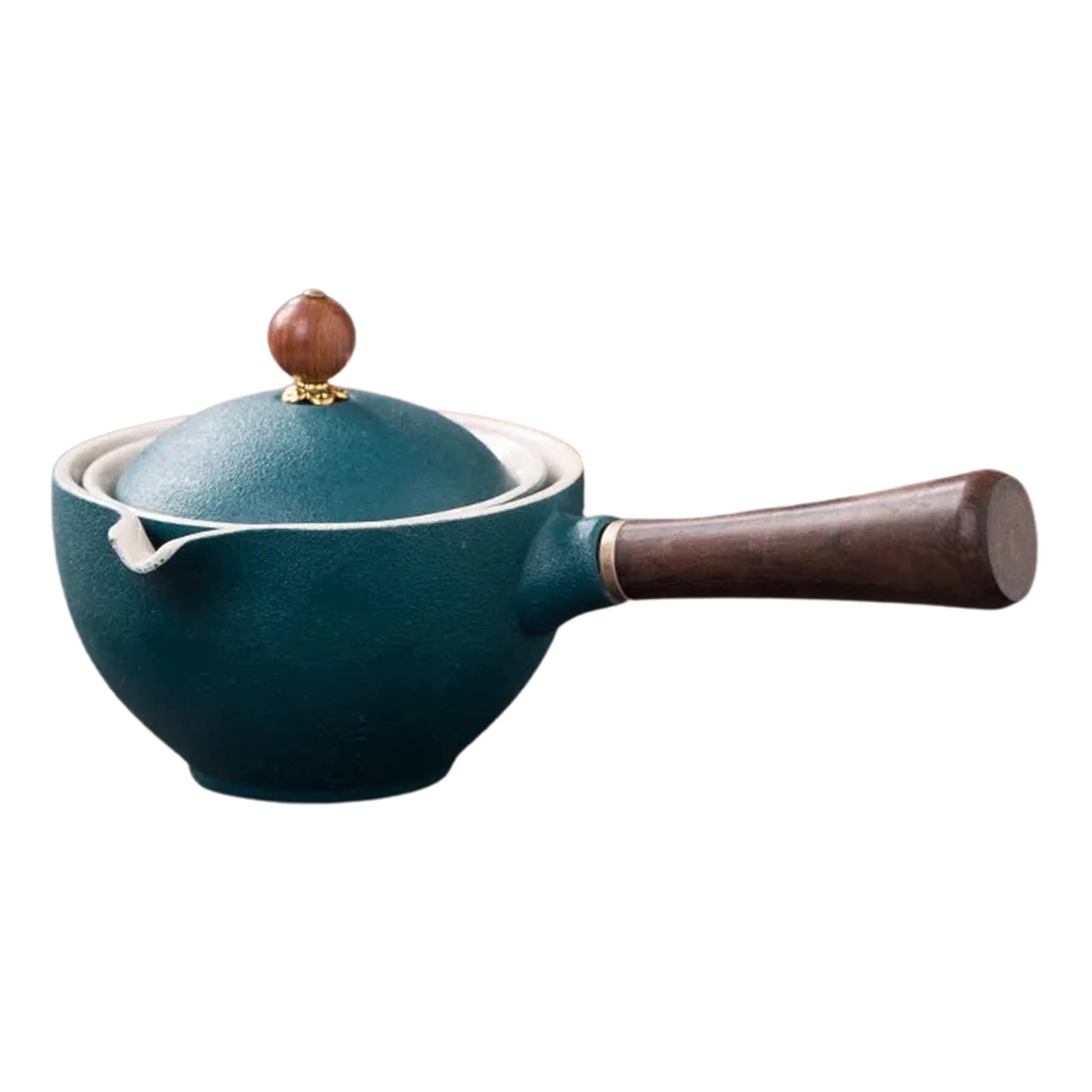 Tetera de cerámica china antigoteo con rotación 360 e infusor individual portátil 1