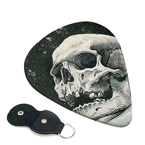FUCVNPZ Lot de 6 médiators en celluloïd, motif squelette, fins, moyens et lourds pour guitares acoustiques, électriques… - Les Beatles, Paul McCartney, John Lennon, RIngo Starr, George Harrison FUCVNPZ Lot de 6 médiators en celluloïd, motif squelette, fins, moyens et lourds pour guitares acoustiques, électriques…