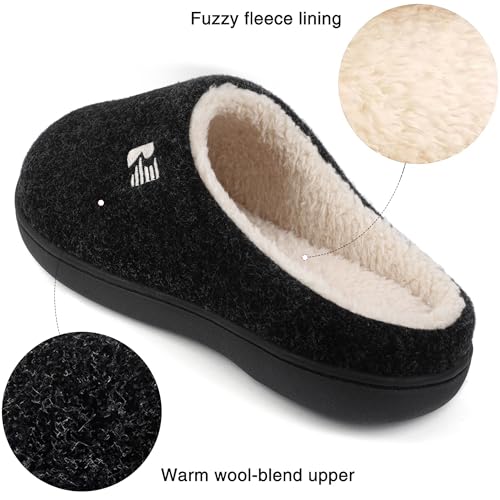 Image of RockDove Men's Sherpa Lined Memory Foam Clog Slipper