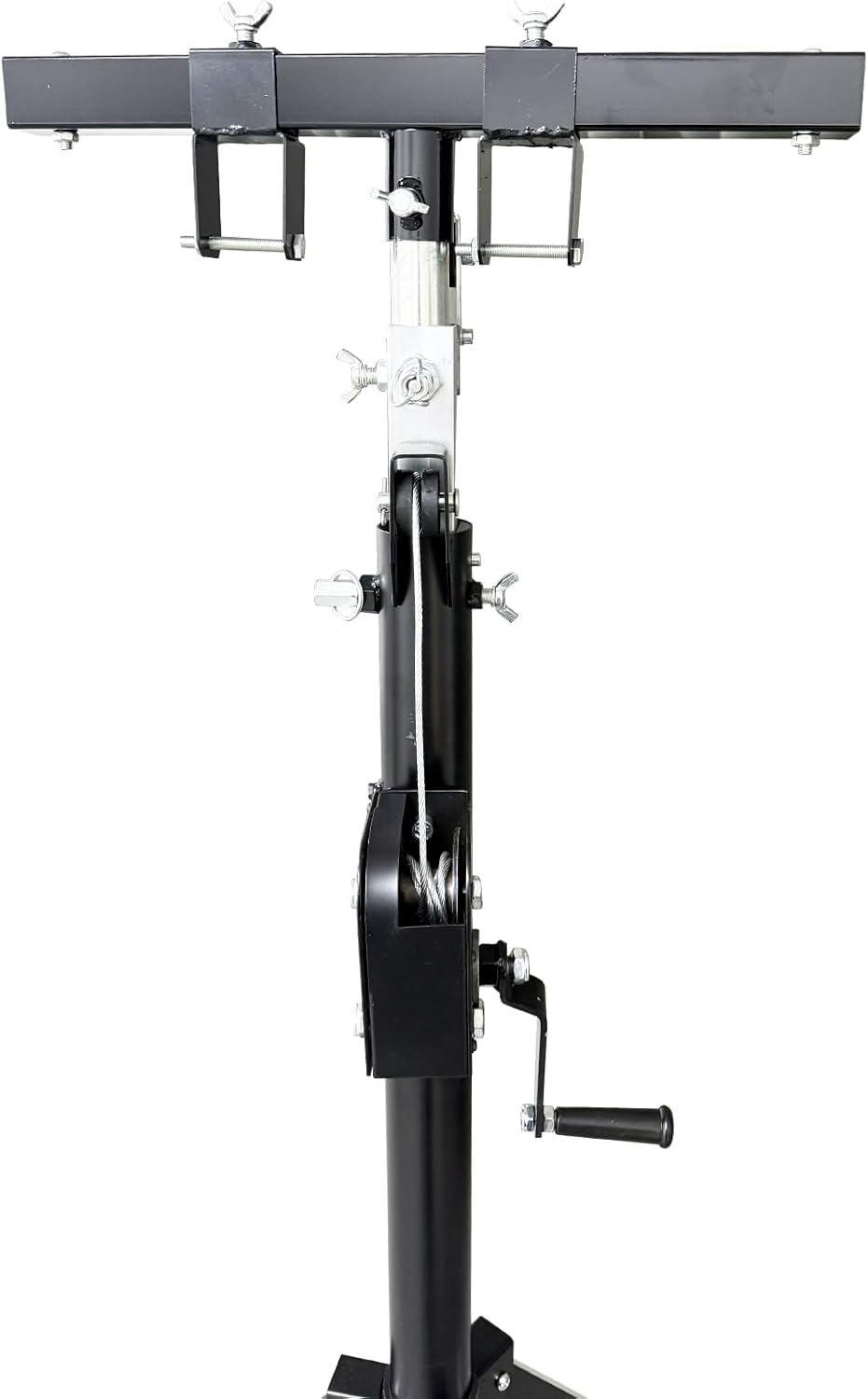 13 FT Lighting Truss Crank Stand Portable DJ Stage Light Truss System Triangle Hand Crank Up Light Stand T Adapter Load 176LB Adjustable Height