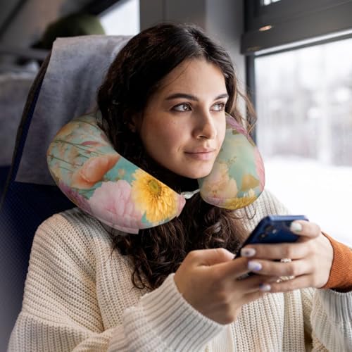 Almohada de viaje de espuma viscoelástica negra miniatura 6