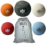Marv Balls - Velo Set (Soft Shell Plyo Baseball) Original Plyo with Seams Velocity Development Set -