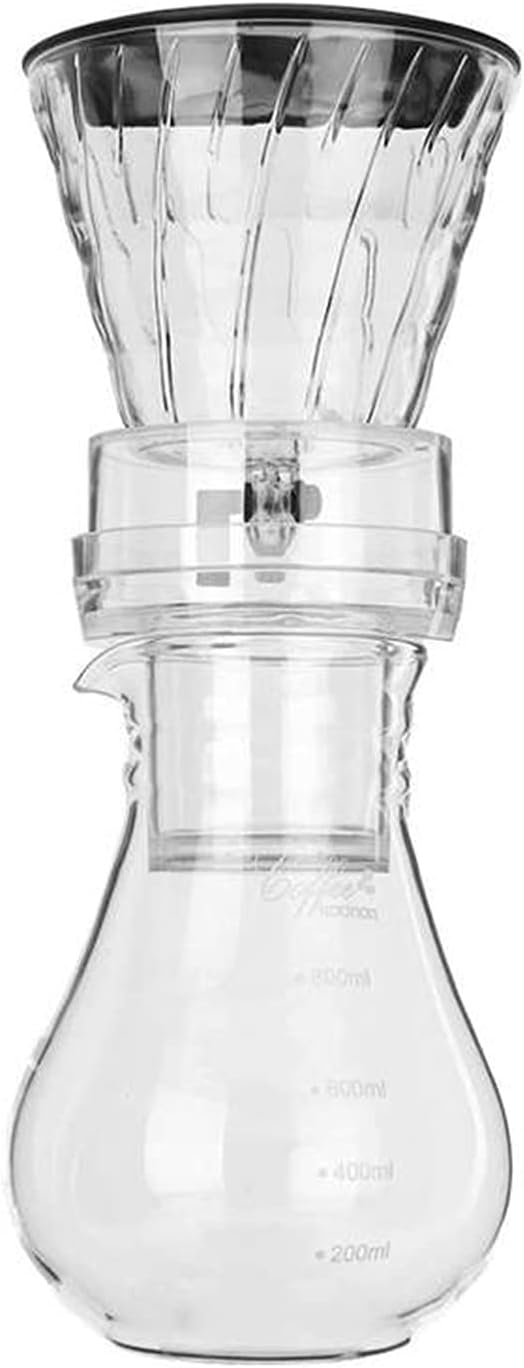 HASMI Coffee Kettle Coffee Pot Glass Cold Ice Water Drip Coffee Maker Brew Pot Dripper Coffeemaker Coffee Kettle Perfect for Coffee Lover 800Ml Coffee Maker, Dingzhebo2022