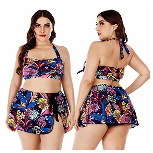 Dambaddräkt Delad Kropp Plus Storlek Baddräkt Magkontroll Fet Kvinna Big Cup Sexig Baddräkt Tvådelad För Flickor Kvinnor Äldre Kvinnor (Color : Purple, S : 1(56-68kg))