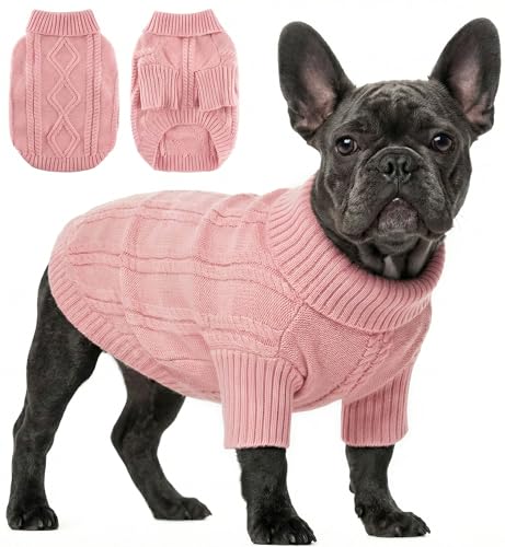 Dog Snowman Santa Sweater (Large, Pink)