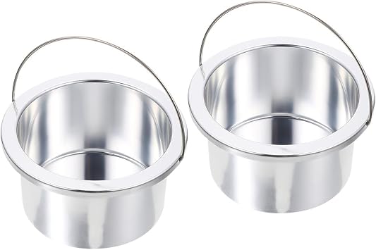 ARTIBETTER 2pcs Aluminum Wax Pot Candle Making Pot Hair Removal Wax Melting Container