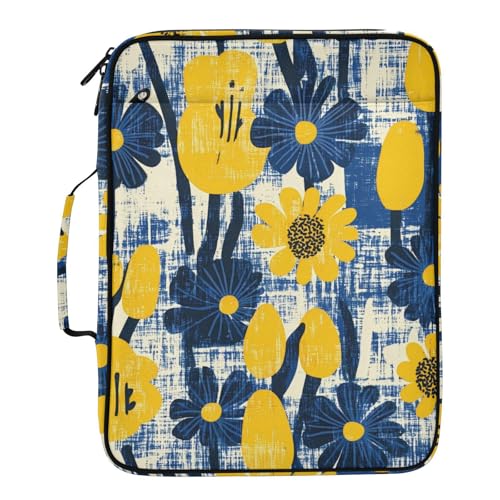 Carpetas colgantes de flores con 7 bolsillos y cremallera A4