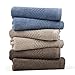 Cleanbear Cotton Washcloths Bath Wash Cloth Set(13 x 13 Inch), 6-Pack 3 Colors