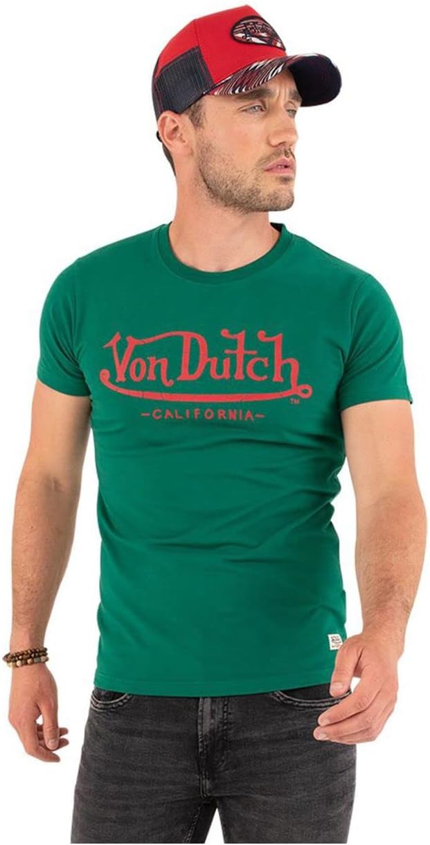 Von DutchMen's Cotton T-Shirt, Life T-Shirt, Short Sleeve and Slim Fit