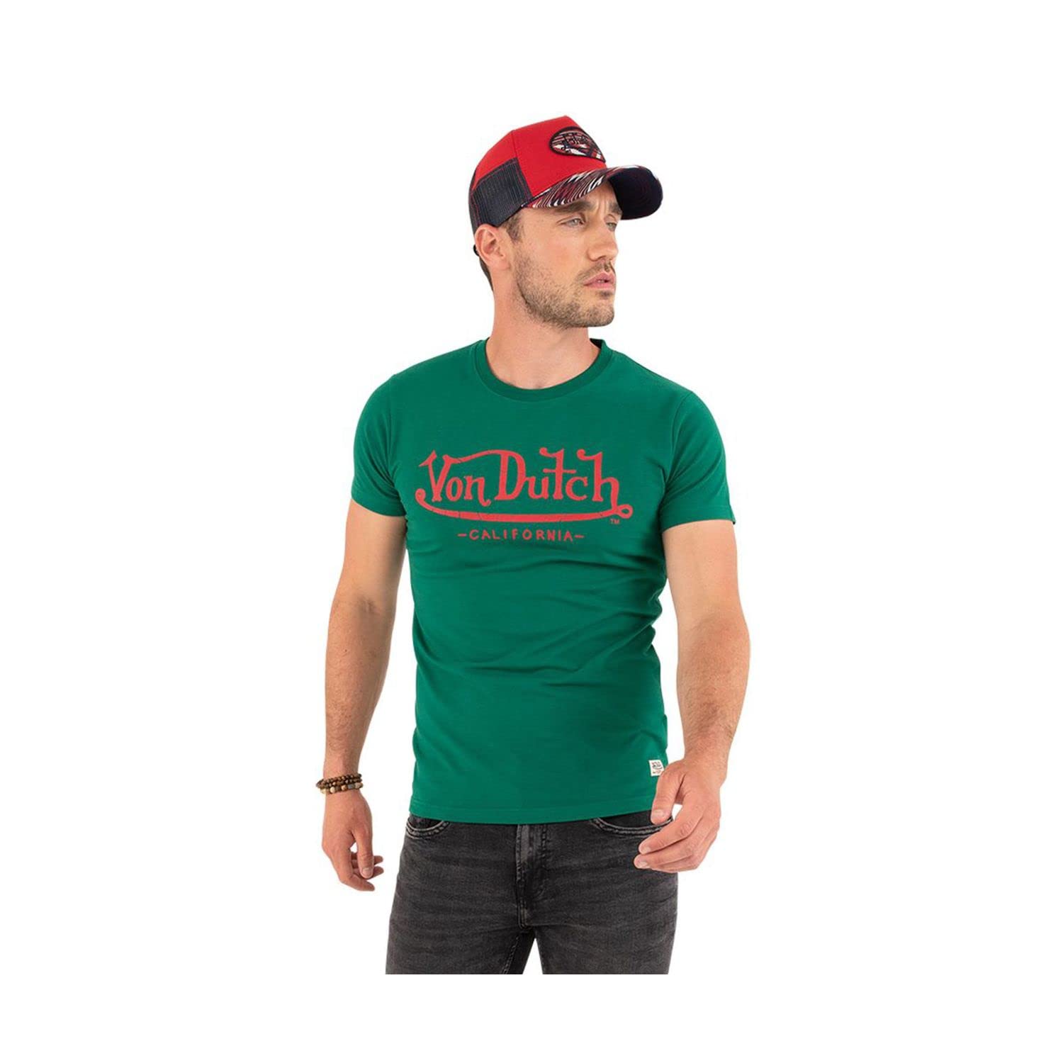 Von DutchMen's Cotton T-Shirt, Life T-Shirt, Short Sleeve and Slim Fit