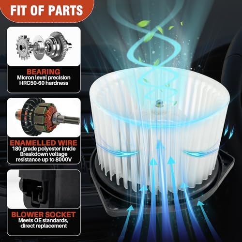 Image of AC Heater Blower Motor with Fan Fit for Mitsubishi Outlander 2008-2016,Lancer 2008-2017,Outlander Sport 2011-2017,Replacement for OE# 700239, 7802A217, 7802A357, MI3126107