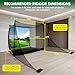 10x8FT Golf Practice Net with 2 Net Side Barriers Outdoor Indoor Golfs Hitting Net with HD Impact Screen Kit for Backyard Home Easy Set up Golf Training for Garage