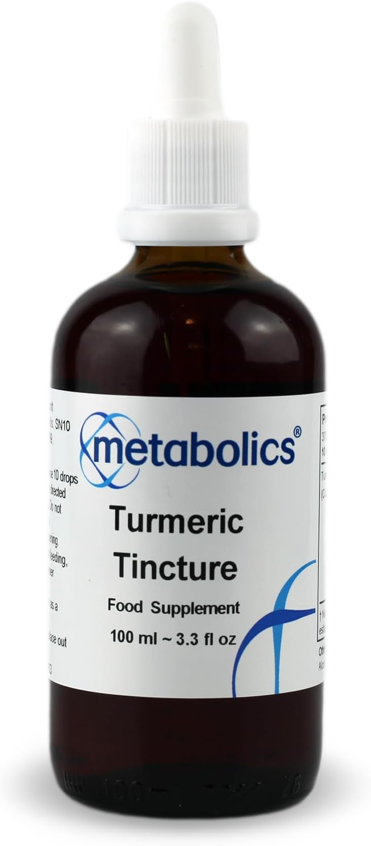 Turmeric Tincture 100ml – Curcumin Supplement with Bioavailable Curcuma Longa – Supports Digestion & Inflammatory Balance, Vegetarian, UK Made